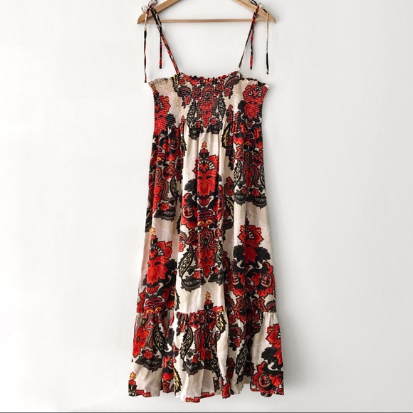 SOLD. J Crew 100% Silk Florentine Print Midi Sun Dress - Picture 1 of 15